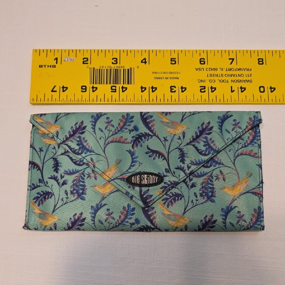 Big Skinny Slimvelope Tri-Fold Checkbook Wallet "Birdsong" Pattern - Picture 5 of 5